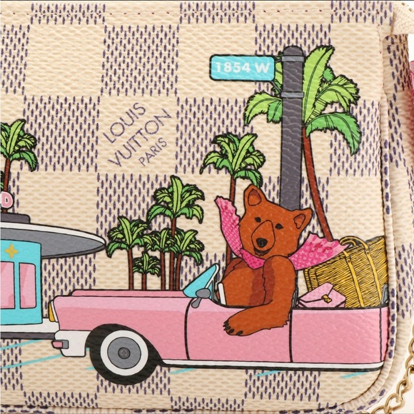 Louis Vuitton Vivienne Christmas Damier Azur Canvas Mini Pochette Accessoires - Picture 6 of 8